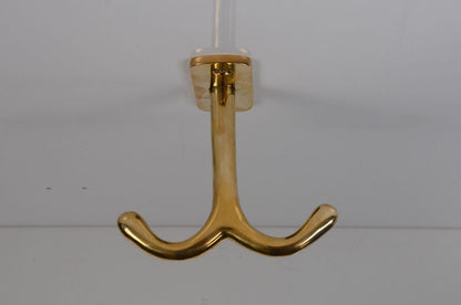 Unlacquered Solid Brass Ceiling Double Hook