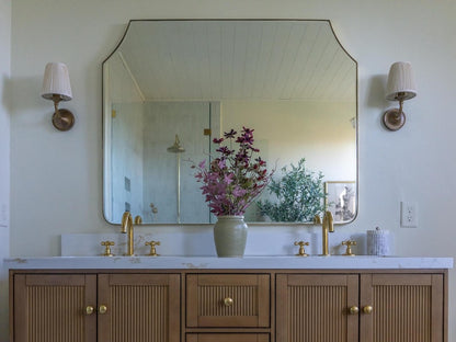 Unlacquered Brass Widespread Bathroom Sink Faucet