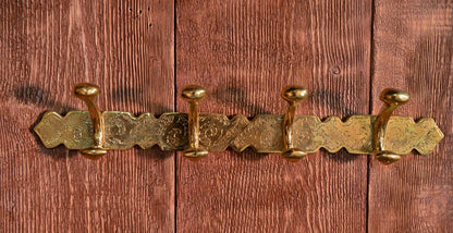 Luxury Engraved Brass Wall Hook  Handmade Organizer