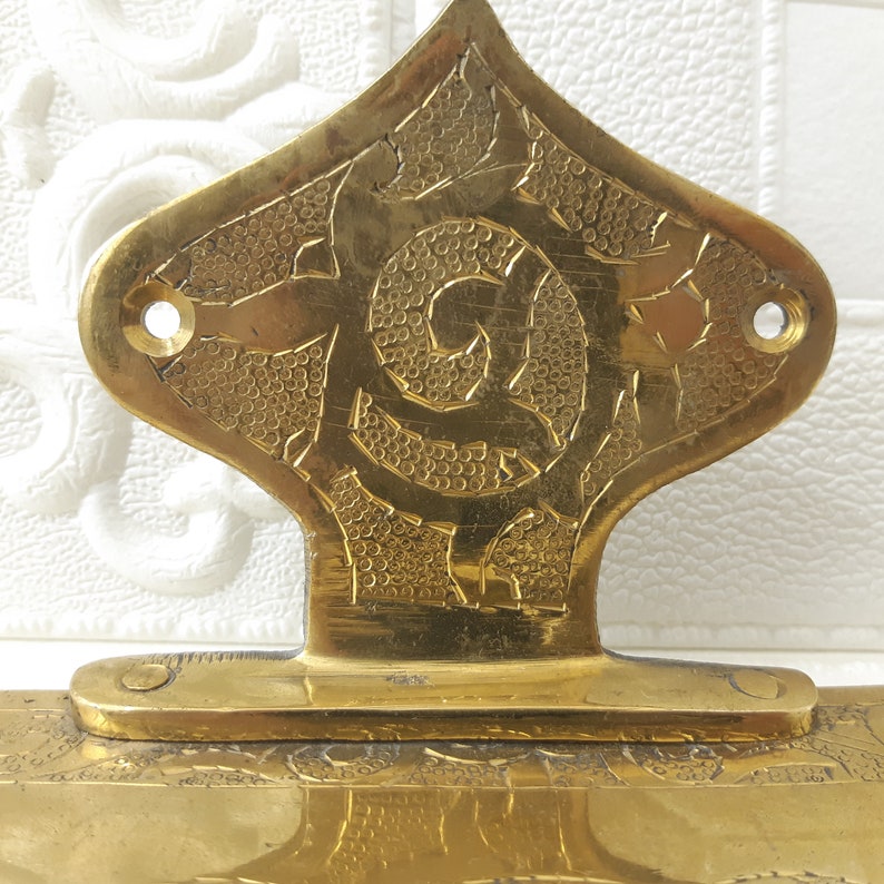 Engraved Solid Brass Wall Bathroom and kitchen Shelf