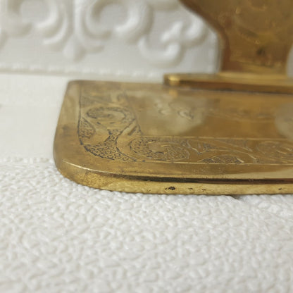 Solid Brass Wall Shelf with Hooks – Handmade Moroccan Bathroom, Kitchen & Entryway Organizer