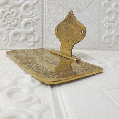 Engraved Solid Brass Wall Bathroom and kitchen Shelf