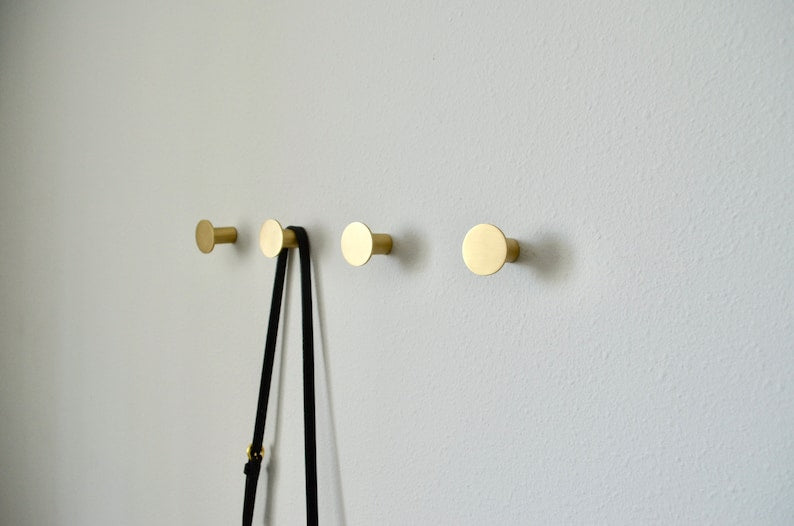 Modern Solid Brass Round Wall Hook