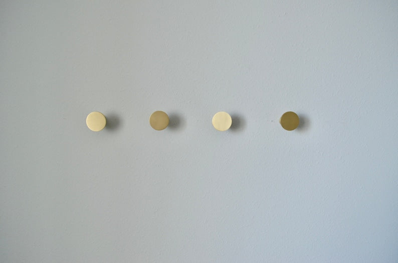 Modern Solid Brass Round Wall Hook