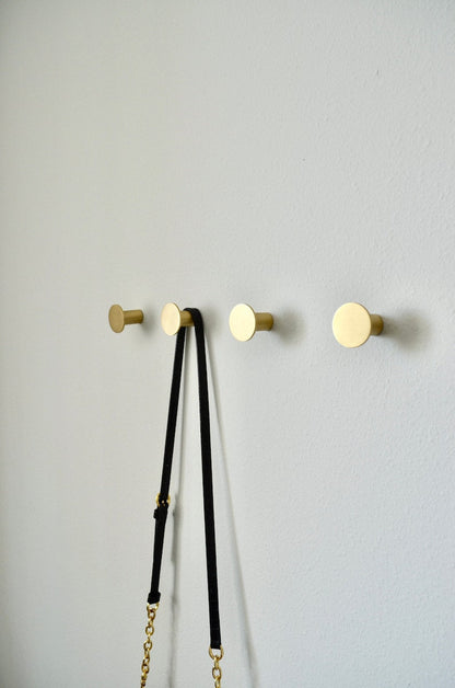 Modern Solid Brass Round Wall Hook