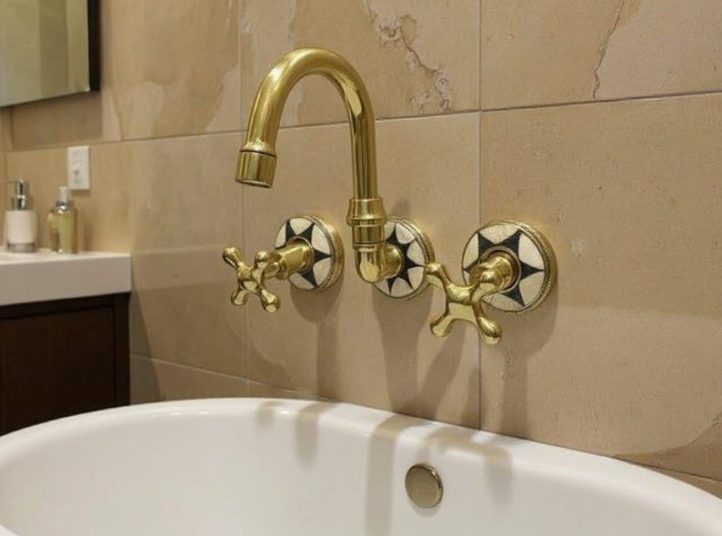 Celestial Luxe: Handcrafted Brass Star Faucet