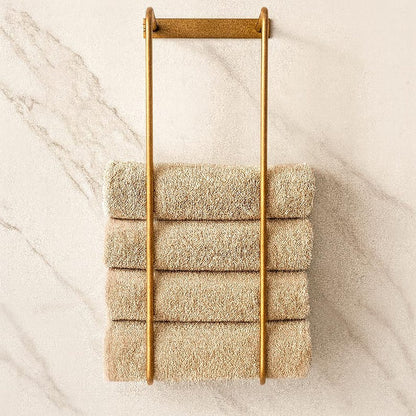 Unlacquered Brass Towel Rack: Solid Brass Wall Mount, Farmhouse Decor