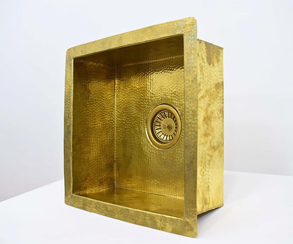 Artisan Hammered Brass Farmhouse Kitchen Sink