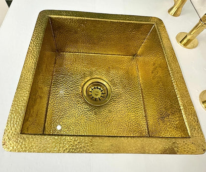 Artisan Hammered Brass Farmhouse Kitchen Sink