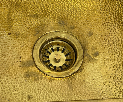 Artisan Hammered Brass Farmhouse Kitchen Sink