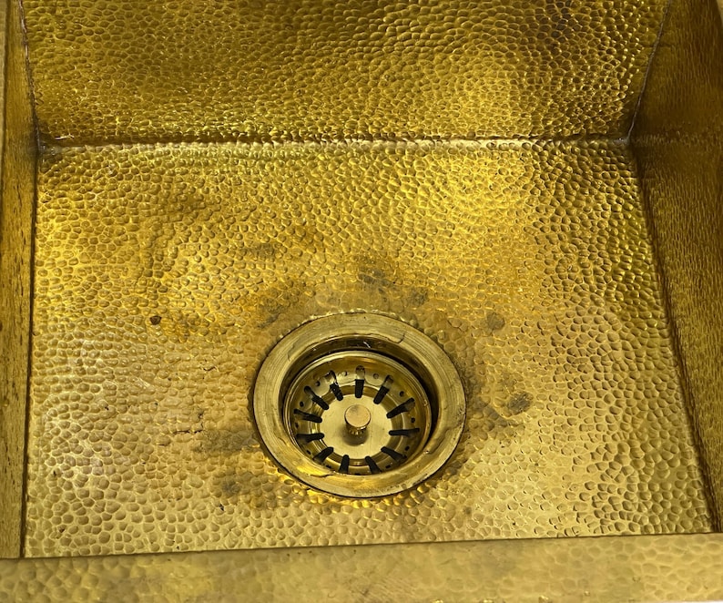Artisan Hammered Brass Farmhouse Kitchen Sink