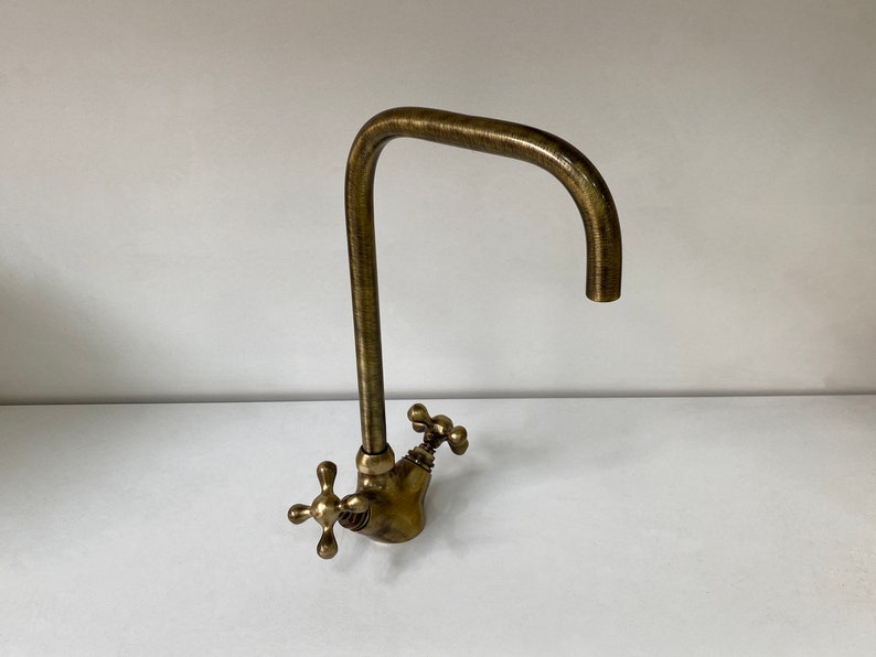 Antique Bronze-Finish High-Arc Kitchen Faucet