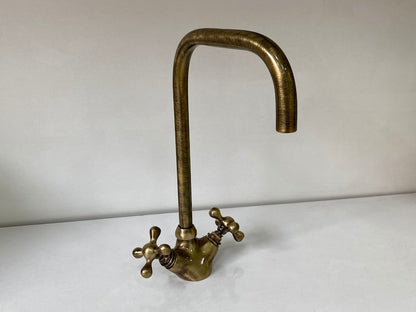 Unlacquered Brass Single-Hole Kitchen Faucet
