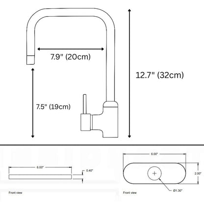 Unlacquered Solid Brass Gooseneck Kitchen Faucet