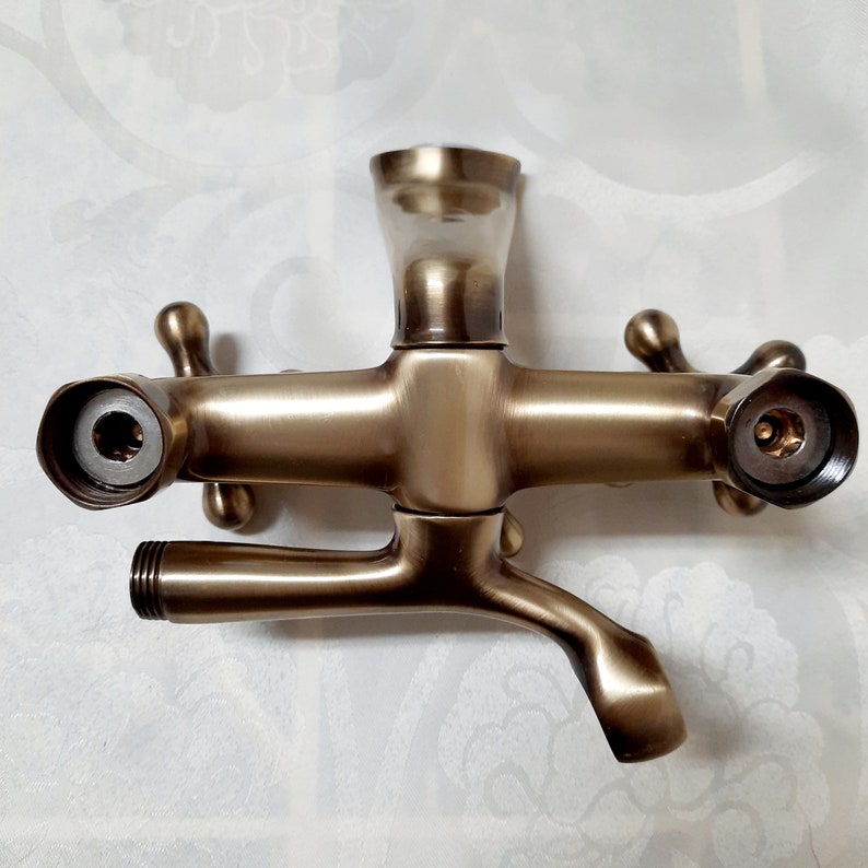 Vintage Antique Brass Bathtub Mixer Faucet