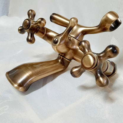 Vintage Antique Brass Bathtub Mixer Faucet