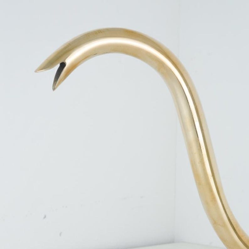 Aged Brass Gooseneck Tap with Side Lever