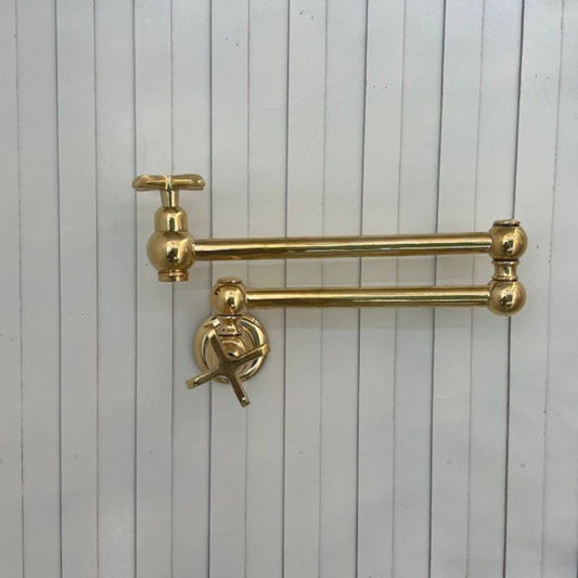 Unlacquered Brass Wall Mount Pot Filler