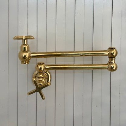 Unlacquered Brass Wall Mount Pot Filler