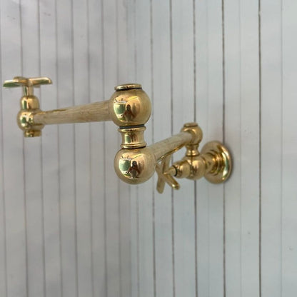 Unlacquered Brass Wall Mount Pot Filler