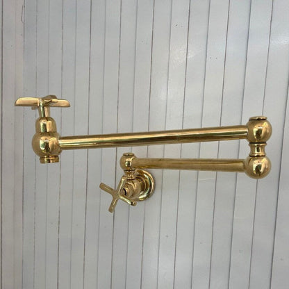 Unlacquered Brass Wall Mount Pot Filler