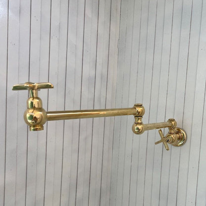 Unlacquered Brass Wall Mount Pot Filler
