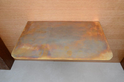 Unlacquered Solid Brass Floating Shelf for Bathroom & Walls