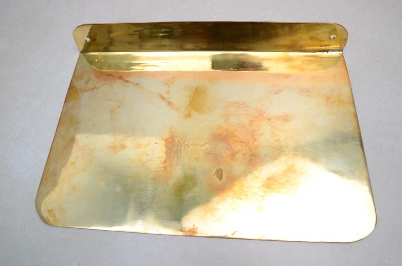 Unlacquered Solid Brass Floating Shelf for Bathroom & Walls