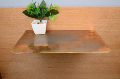 Unlacquered Solid Brass Floating Shelf for Bathroom & Walls