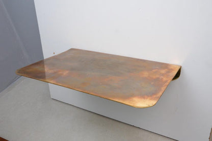 Unlacquered Solid Brass Floating Shelf for Bathroom & Walls
