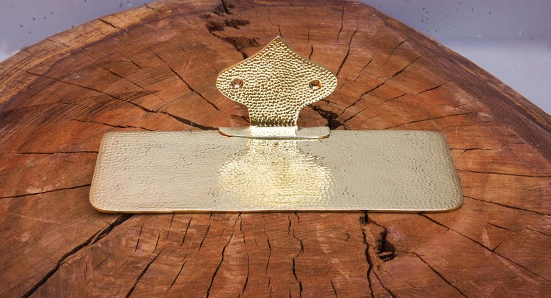 Hammered Brass Wall Floating Shelf