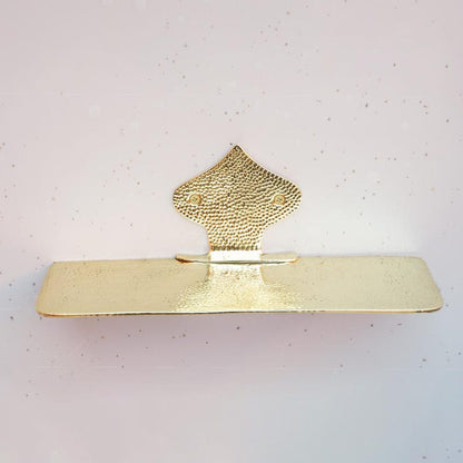 Hammered Brass Wall Floating Shelf