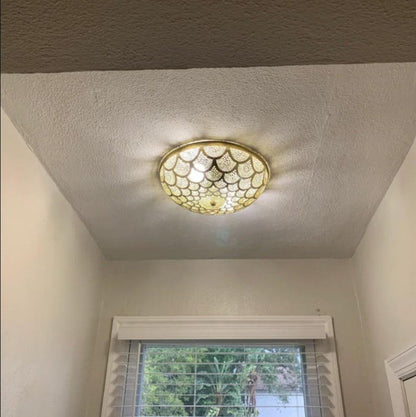 Moroccan Scalloped Brass Ceiling Light