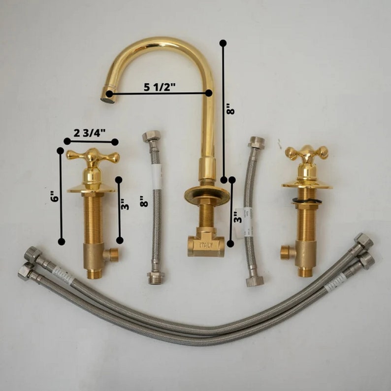 Handcrafted Classic Brass Bathroom Vanity Faucet