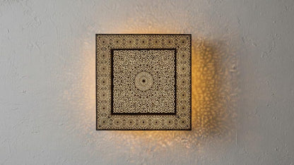 Handmade Moroccan Brass Wall Sconce
