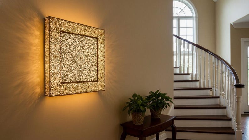 Handmade Moroccan Brass Wall Sconce