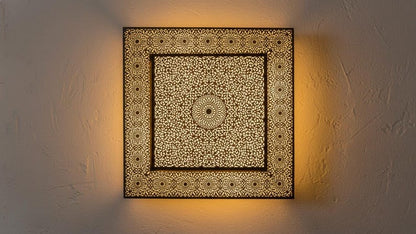 Handmade Moroccan Brass Wall Sconce