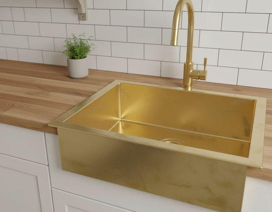 Minimalist Wall-Mounted Copper Faucet with Cross Handles