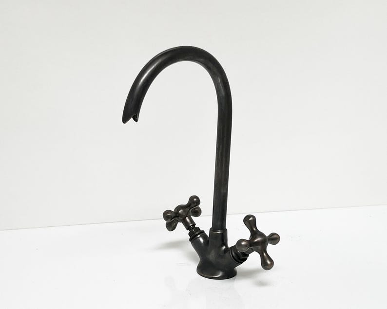Matte Black Gooseneck Brass Faucet