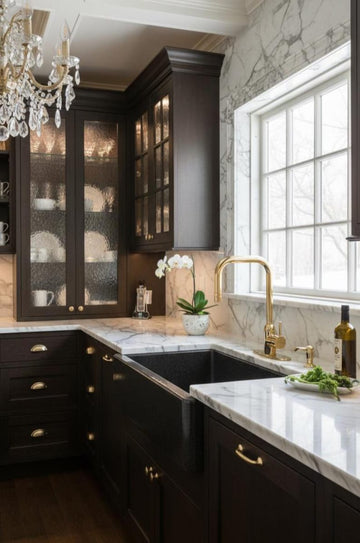 Unlacquered Solid Brass Gooseneck Kitchen Faucet