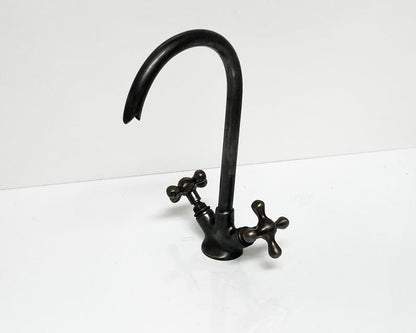 Matte Black Gooseneck Brass Faucet