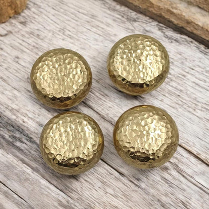 Hammered Solid Brass Knob Textured Cabinet & Drawer Hardware