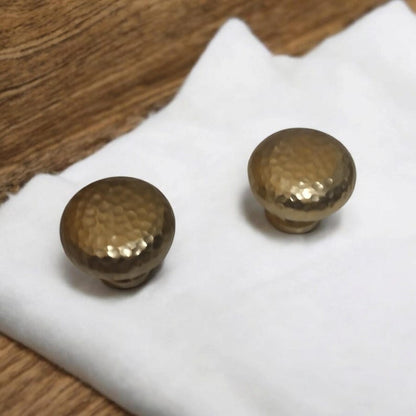 Hammered Solid Brass Knob Textured Cabinet & Drawer Hardware