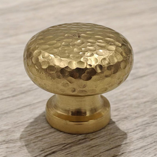 Hammered Solid Brass Knob Textured Cabinet & Drawer Hardware