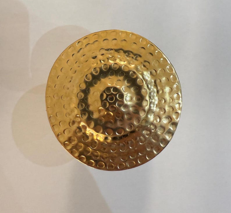 Unlacquered Hammered Brass Sink Pop-Up Drain