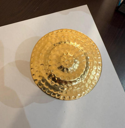 Unlacquered Hammered Brass Sink Pop-Up Drain