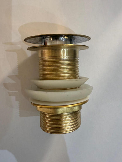 Unlacquered Hammered Brass Sink Pop-Up Drain