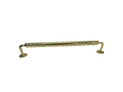 Unlacquered Engraved Brass Towel Bar for Bathroom