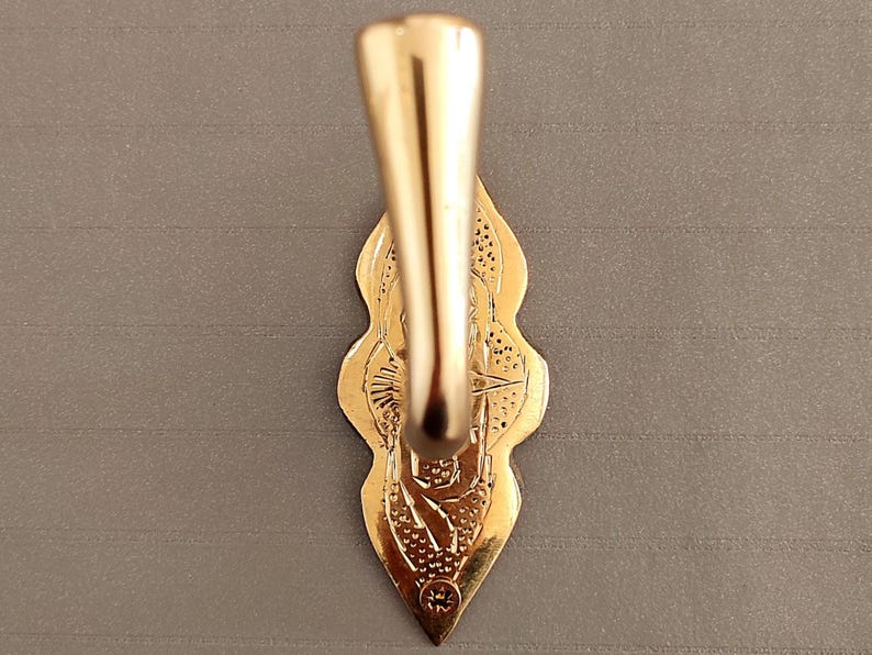 Engraved Moroccan Brass Wall Hook
