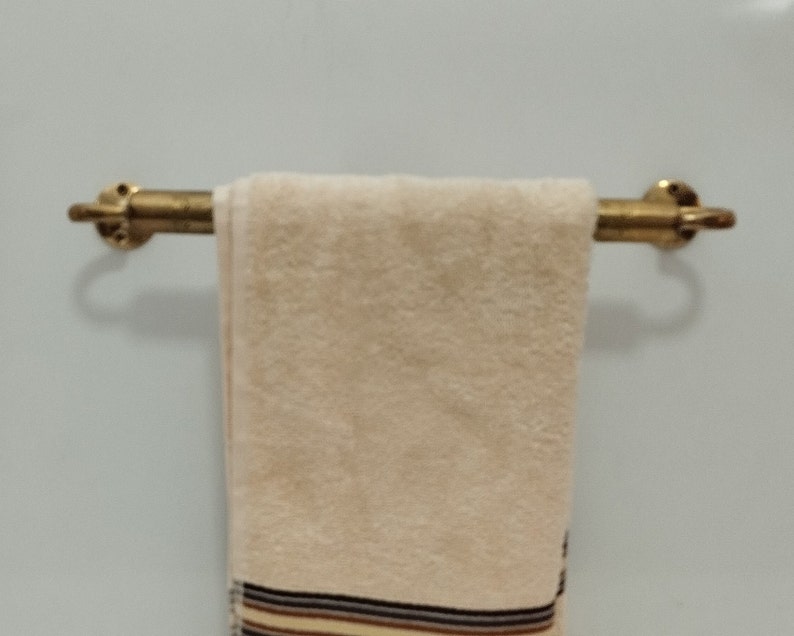 Moroccan Handmade Brass Towel Bar for Bathroom